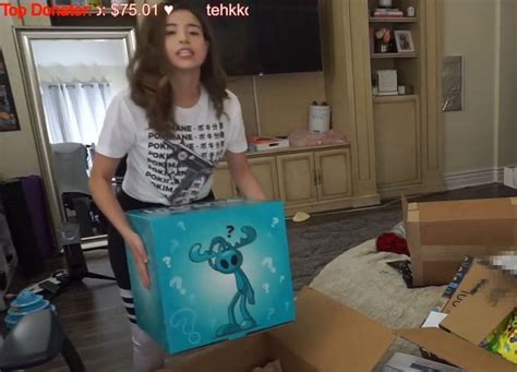 scrolller pokimane|Pokimane forgets about mirror during unboxing stream.